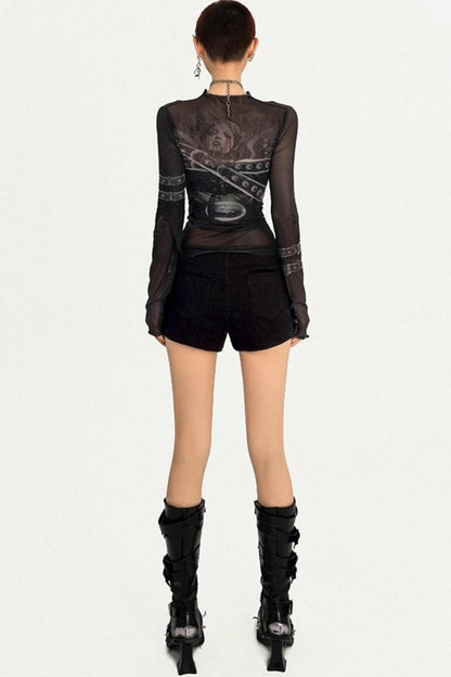 Ultra Punk Hot Black Shorts