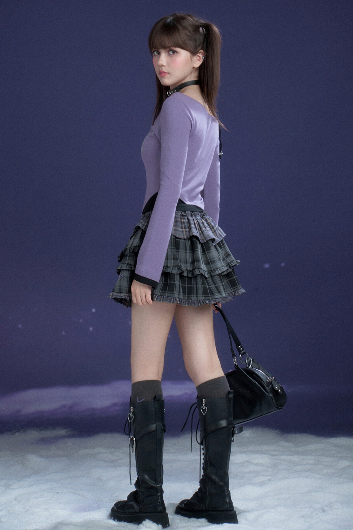 Black and Purple Desire Top