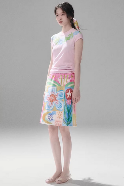 Little Horse Jacquard Cotton Top
