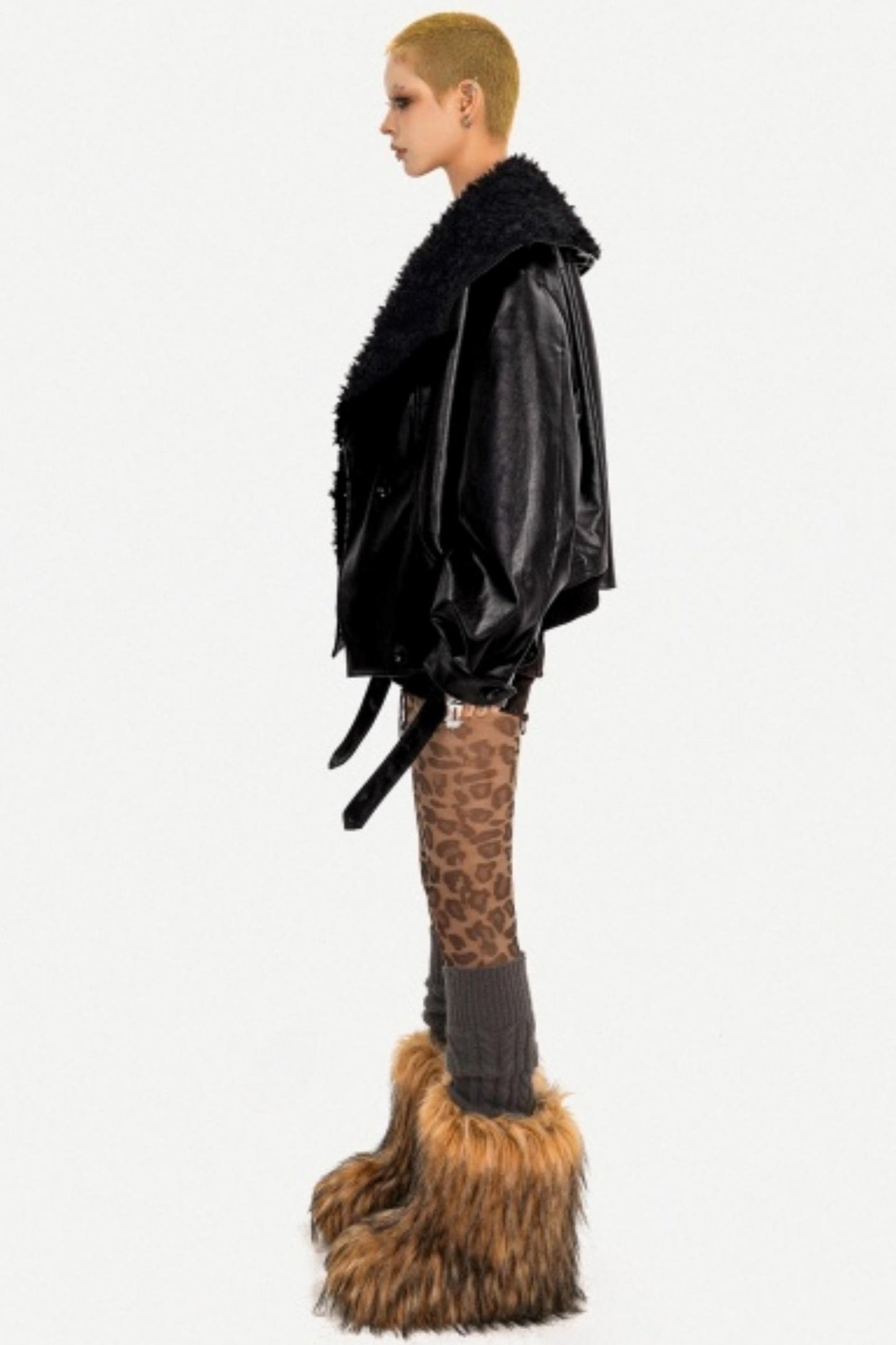 Retro Gothic Fur Collar Jacket