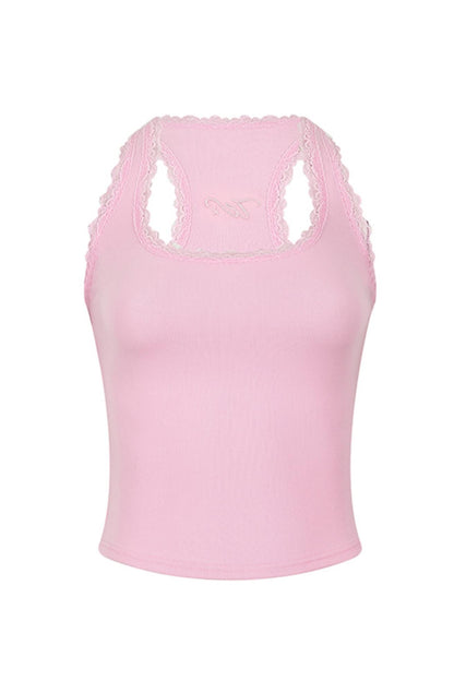 Sweet Lace Knit Camisole Top