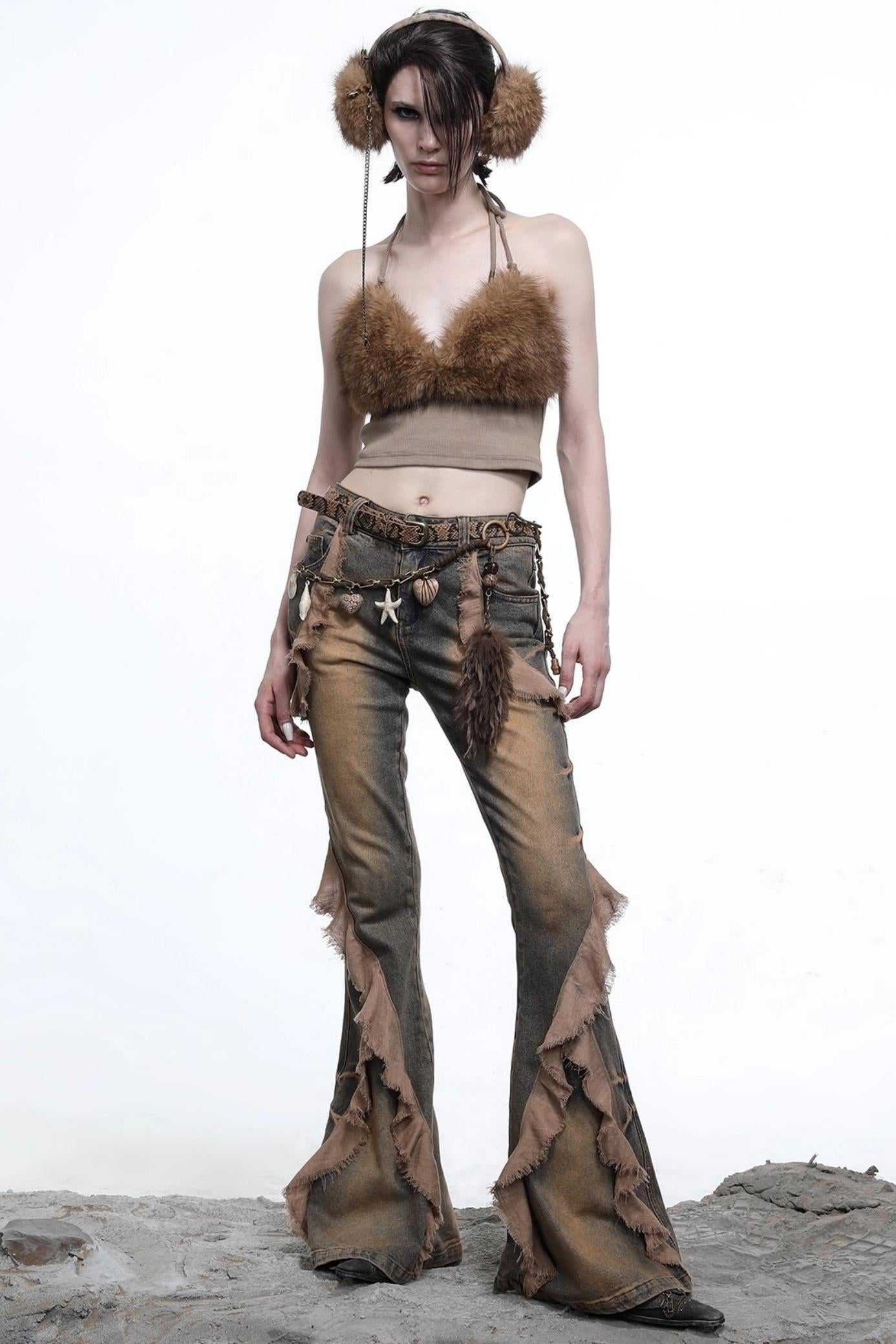 Fur Knit Halterneck Camisole