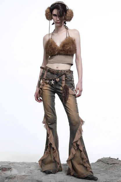 Fur Knit Halterneck Camisole