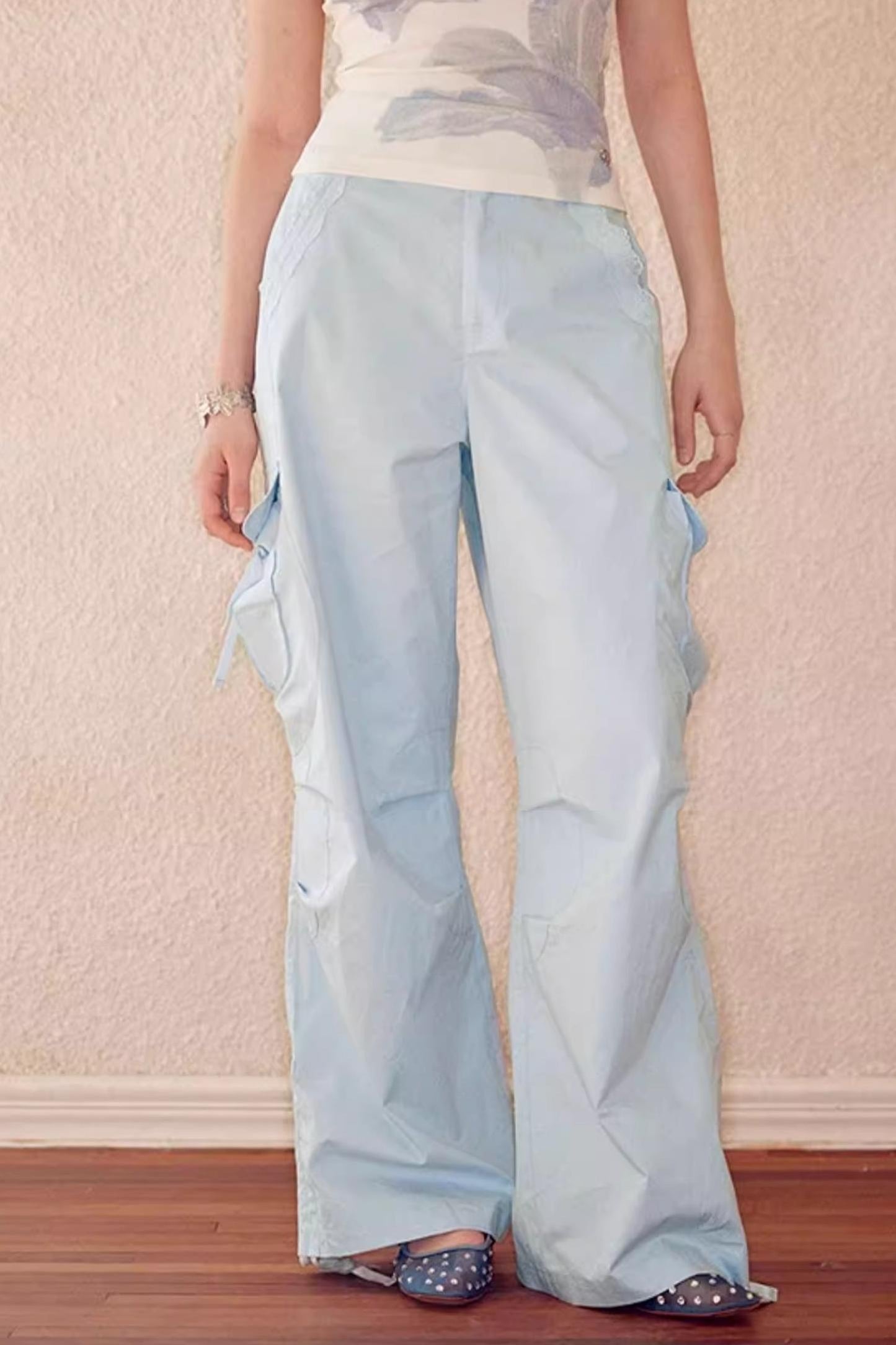 Wide-leg Cargo Pants