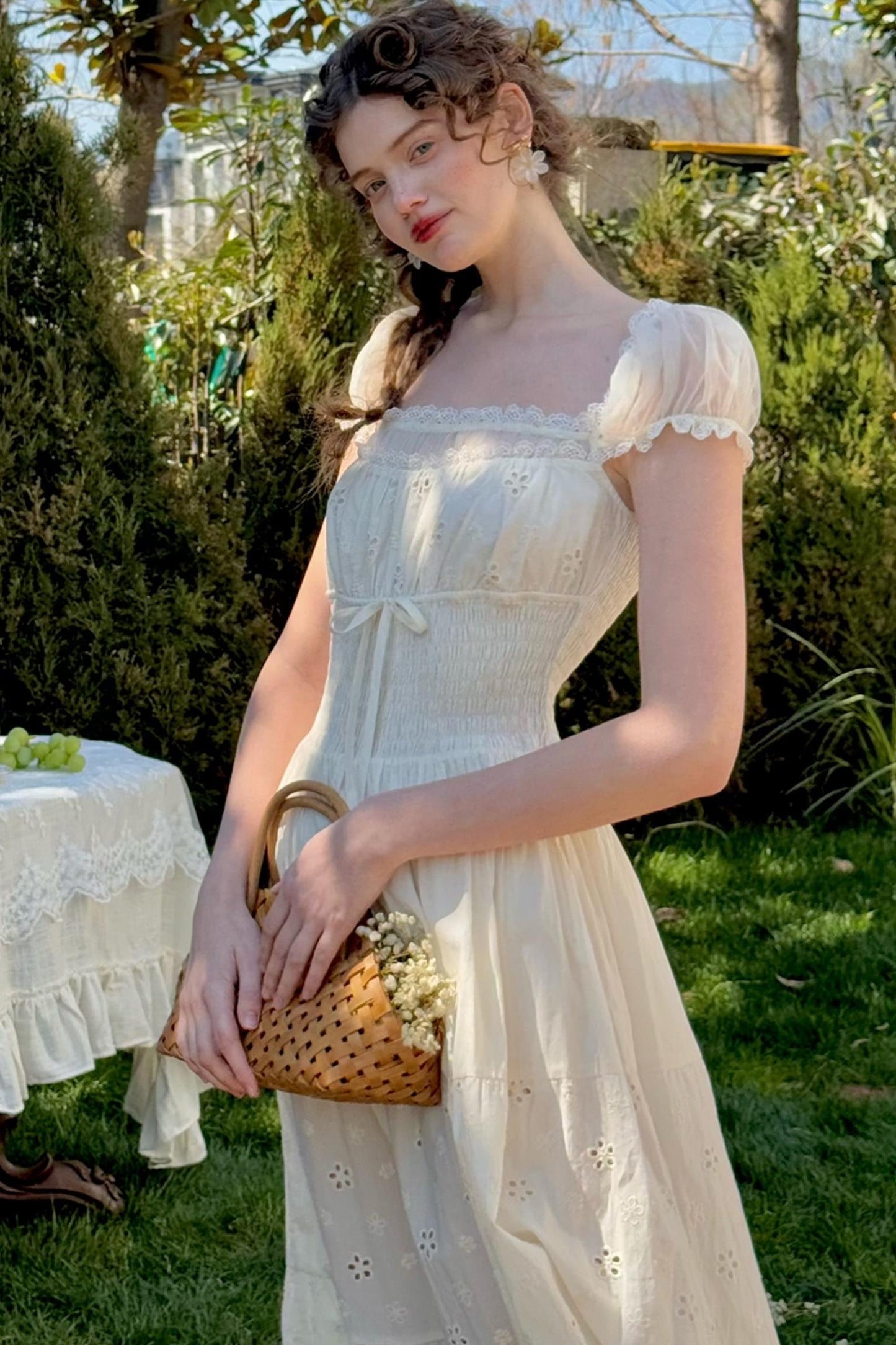 Whimsical White Rabbit Summer Dress