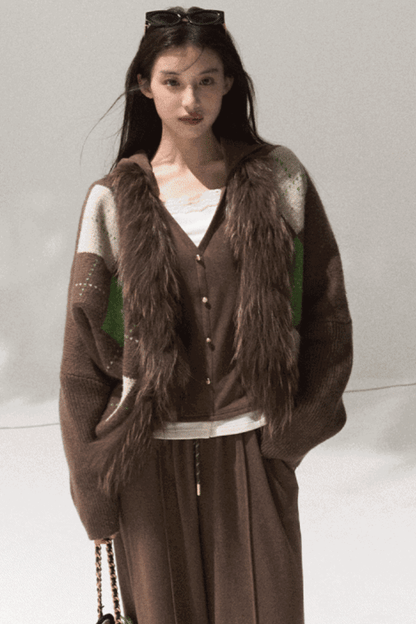 Tears Knit Top & Wide-Leg Pants Set-Up