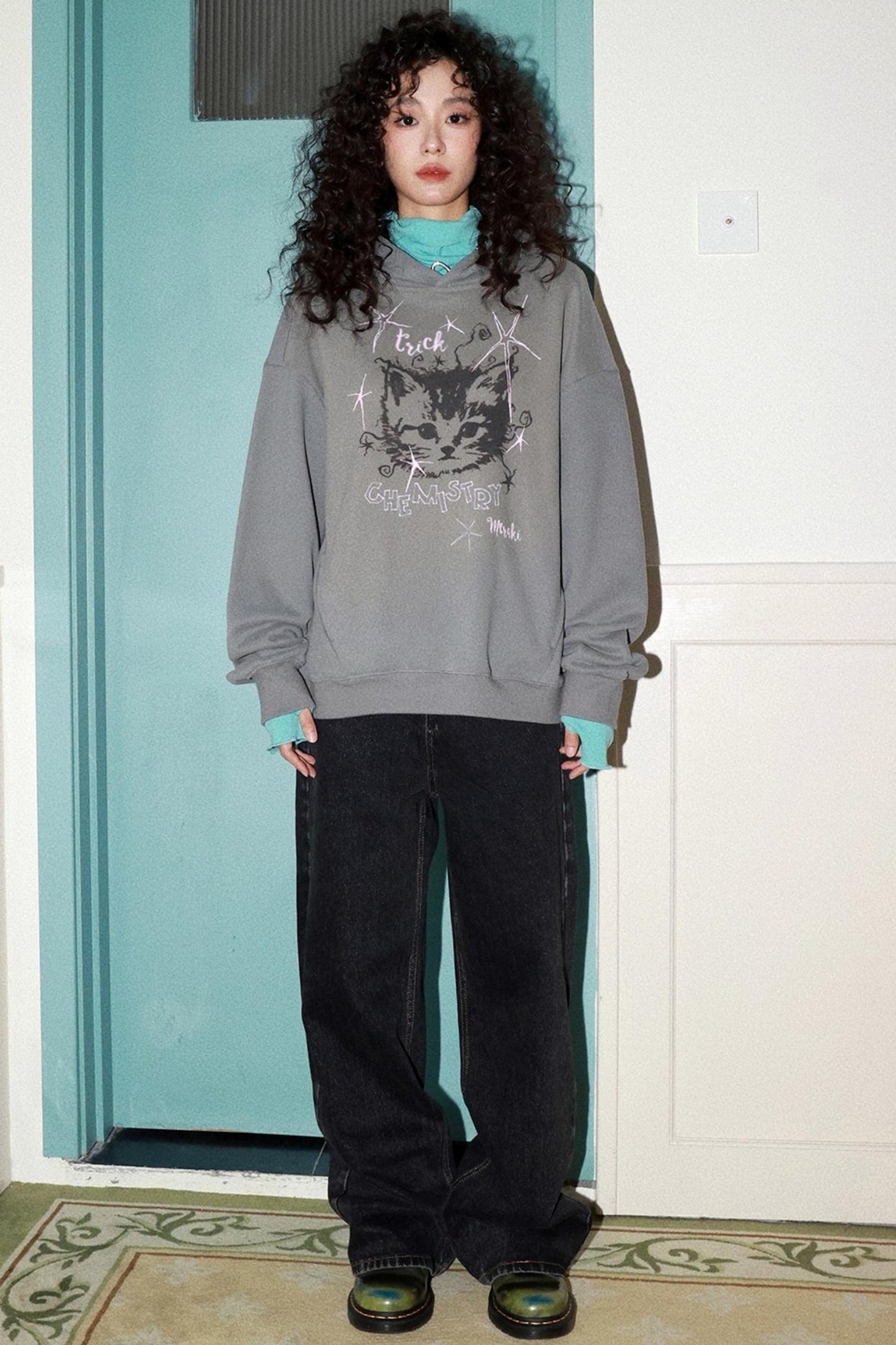 Starburst Rebel Cat Hoodie Jacket