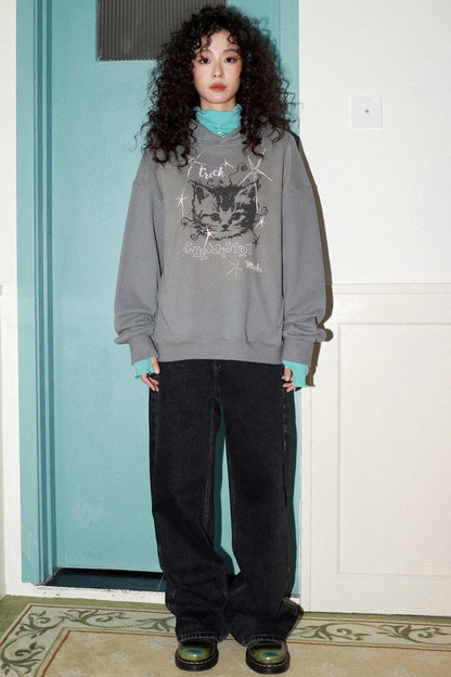 Starburst Rebel Cat Hoodie Jacket