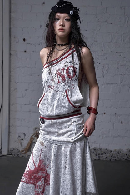 Detachable Hem Punk Corset Dress