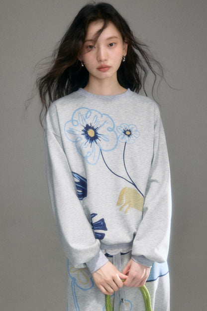 Flying Bird Print Skirt