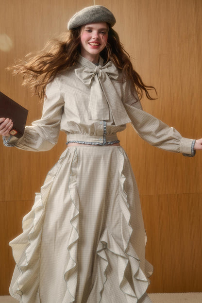 Gentle Wind Cotton Top & Skirt Set-Up