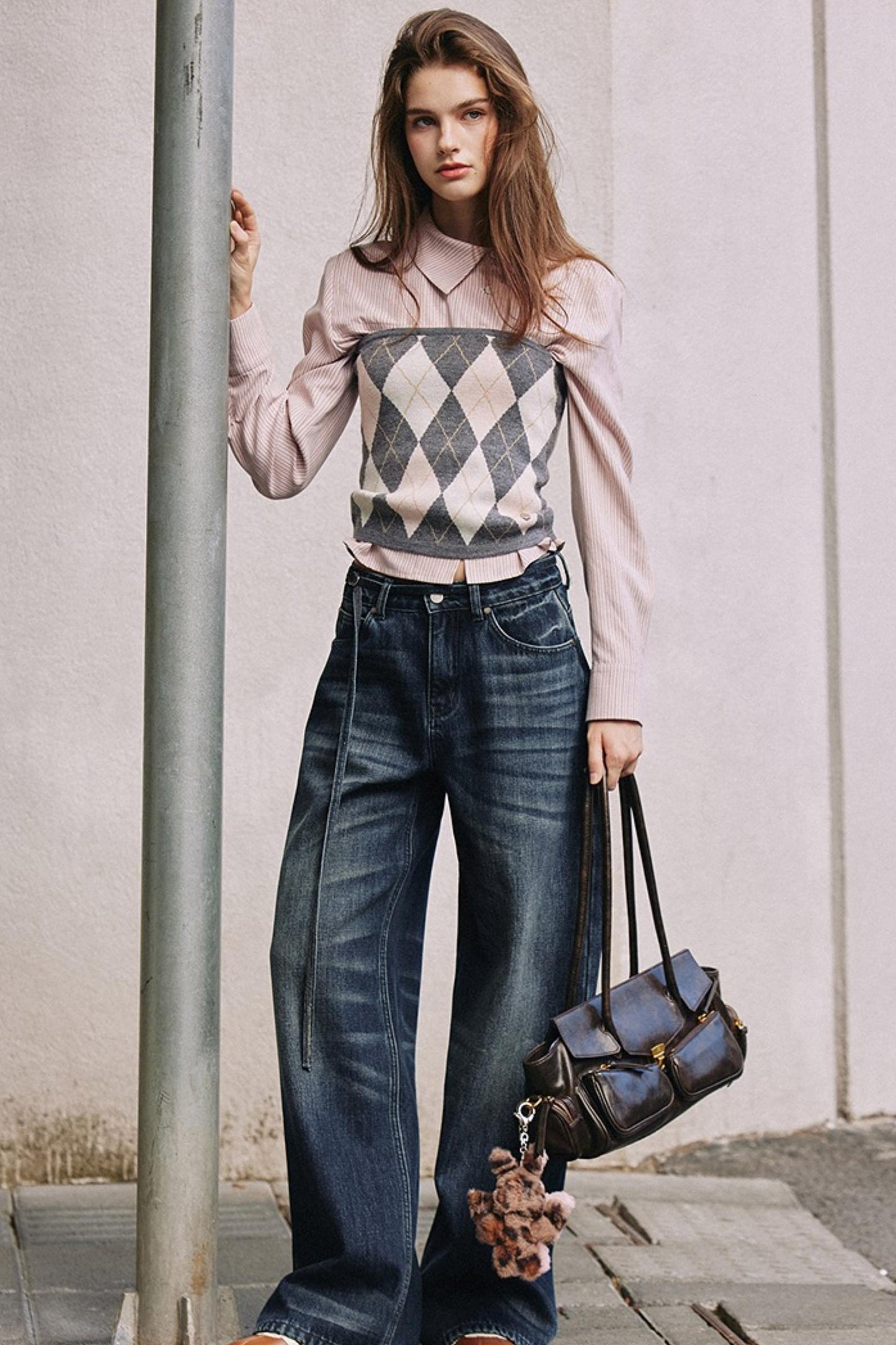 Dark Blue Vintage Whiskered Pants