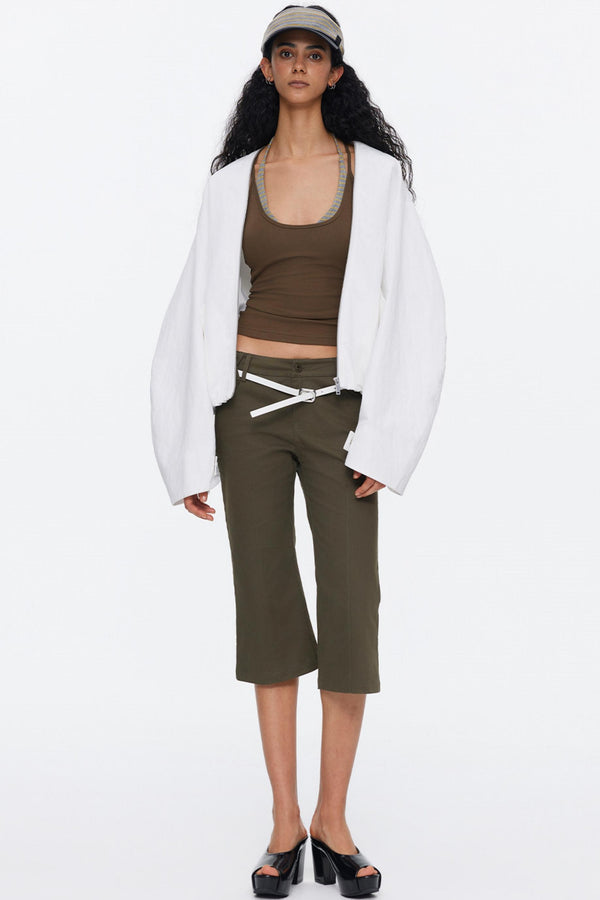 Simple Cocoon Pleated Jacket