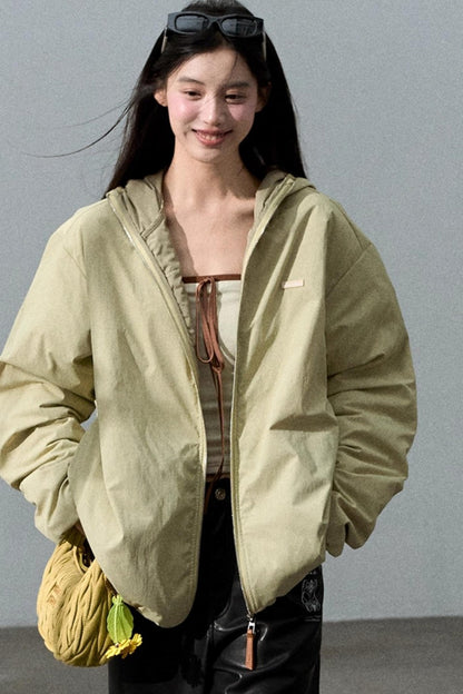 Old Money Leather Label Down Jacket