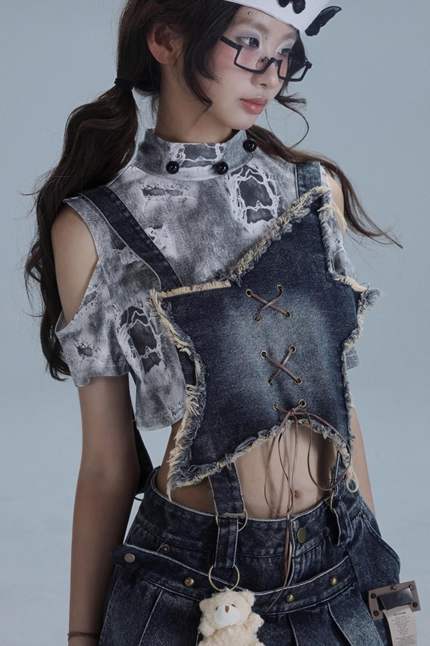 Denim Bib Culottes Set-Up