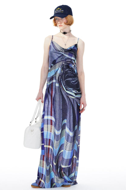 Twisted Halter Swing Dress