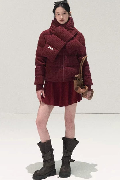 Gestreiftes Kleid mit Ballettkragen