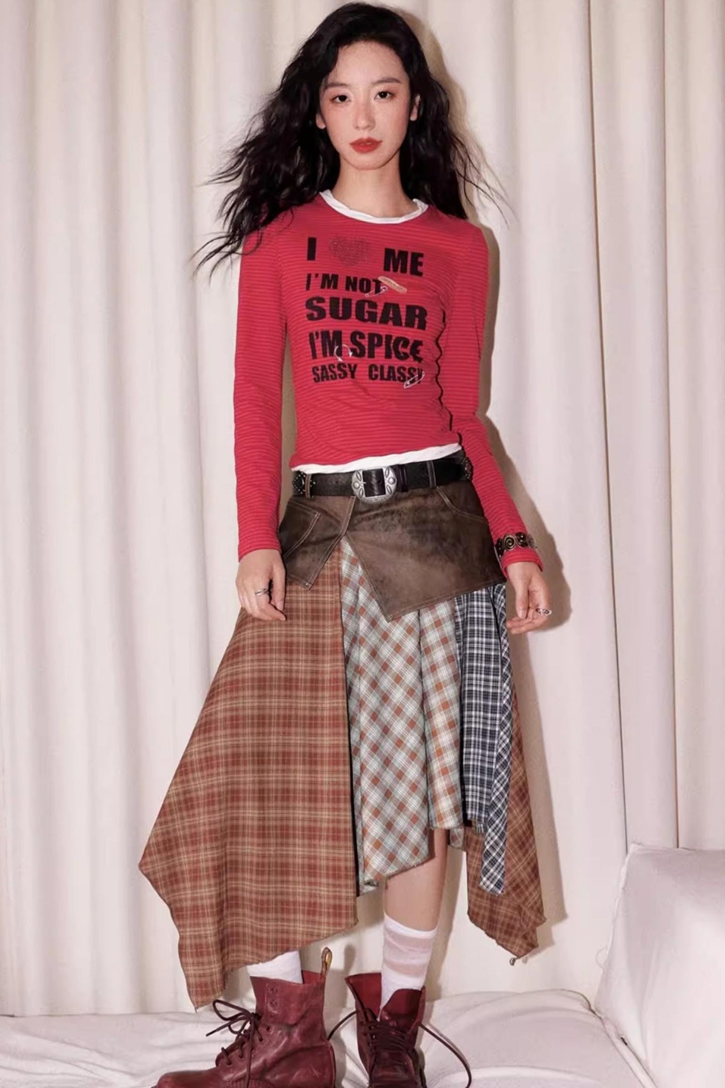 Slim Fit Long-Sleeve Striped Top