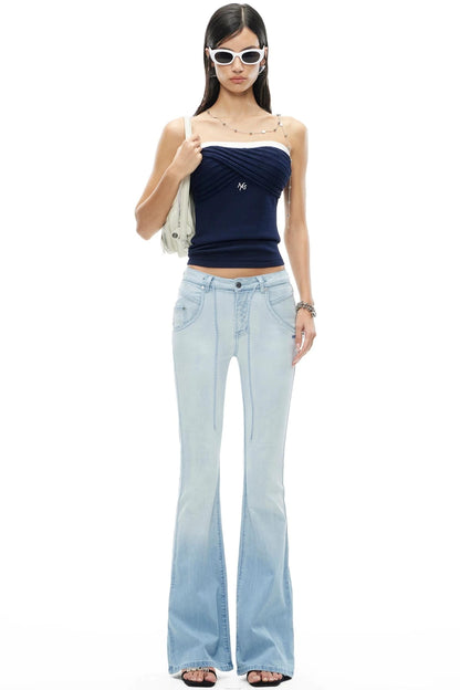 Hemp Tight-Fitting Bootcut Jeans