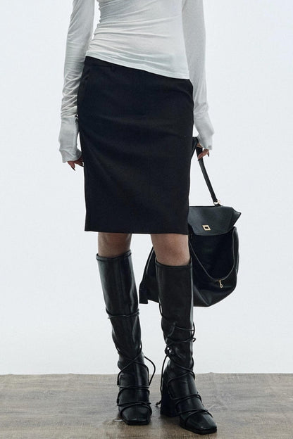 Minimalist Straight Suit Skirt