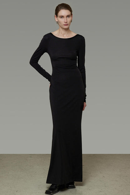 Black Slim Long Dress