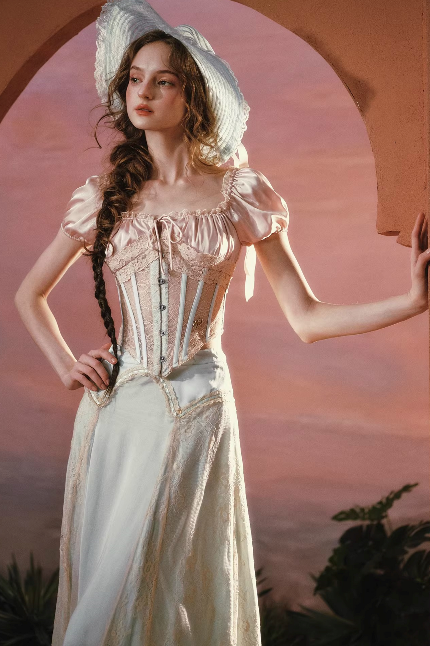 Lacemade Satin Corset Set-Up