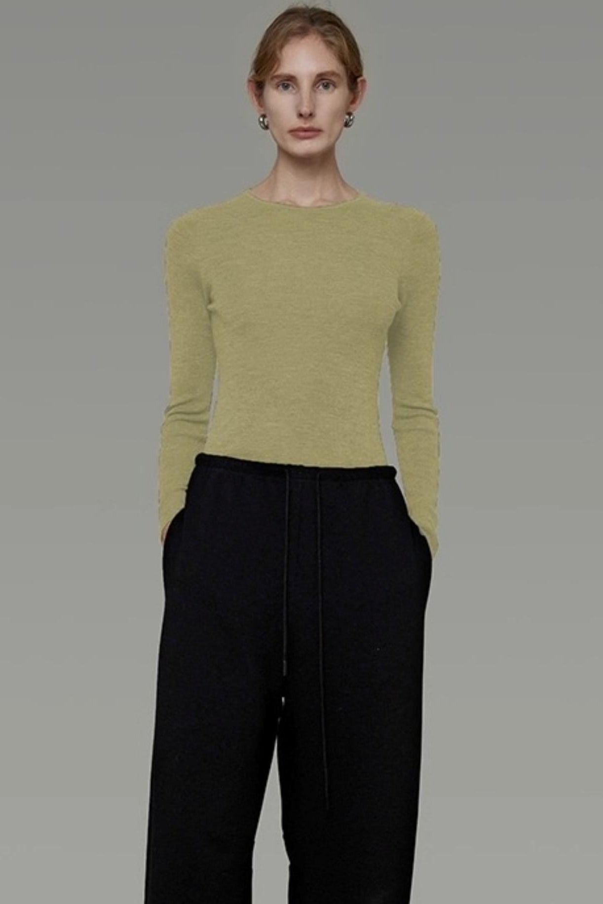 Wool Crew Neck Knitted Sweater