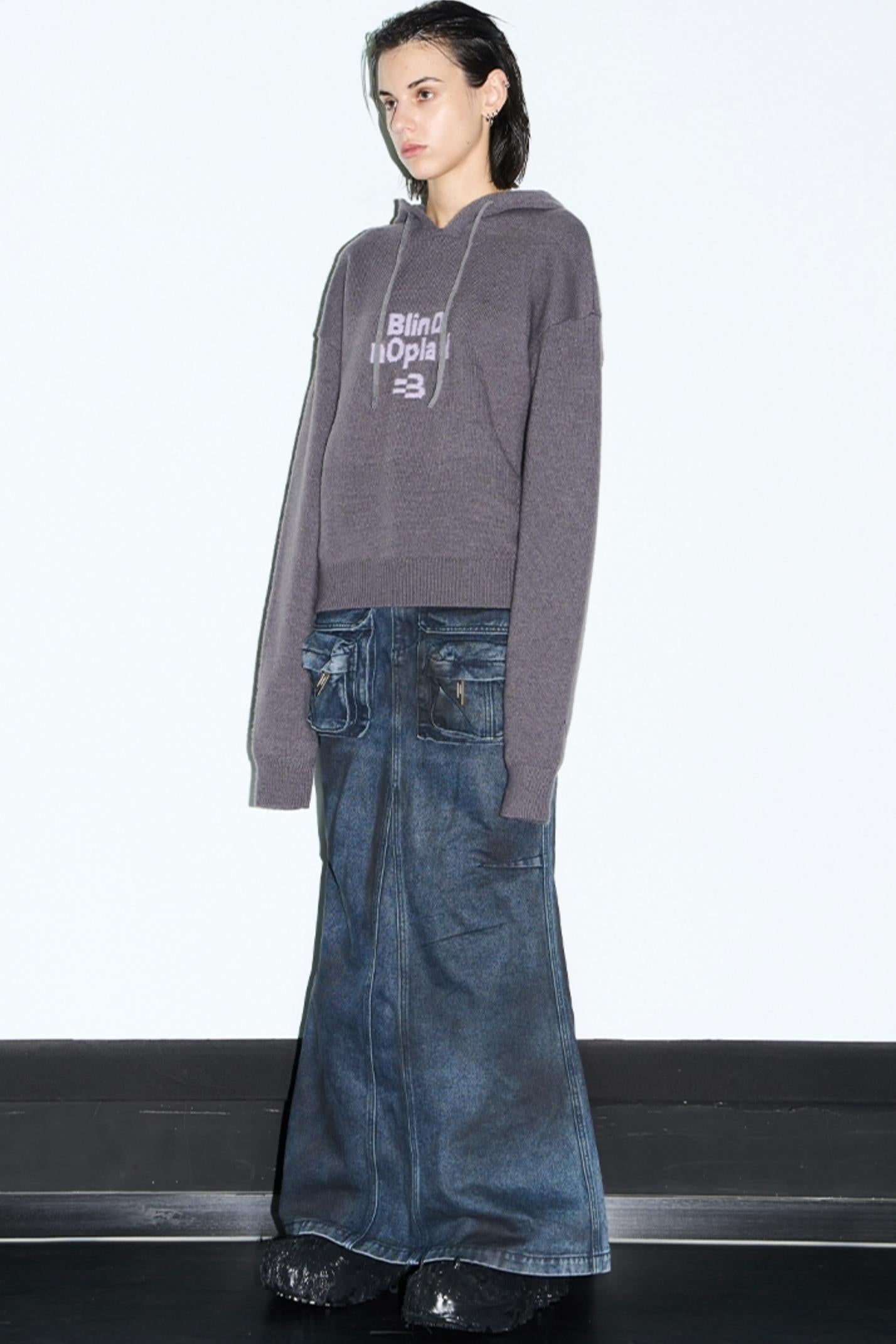 Aged Slim Fishtail Skirt