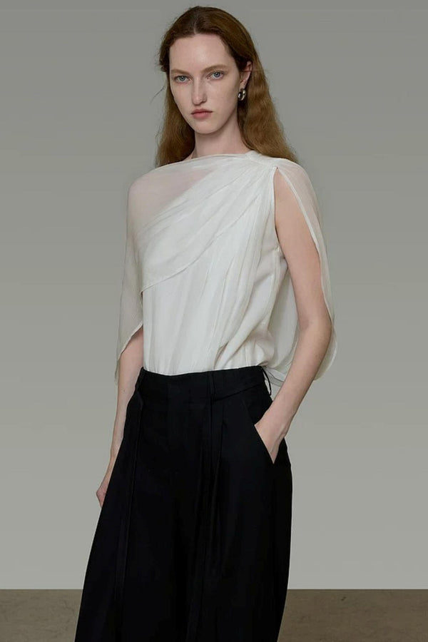 Asymmetrical Ribbon Top