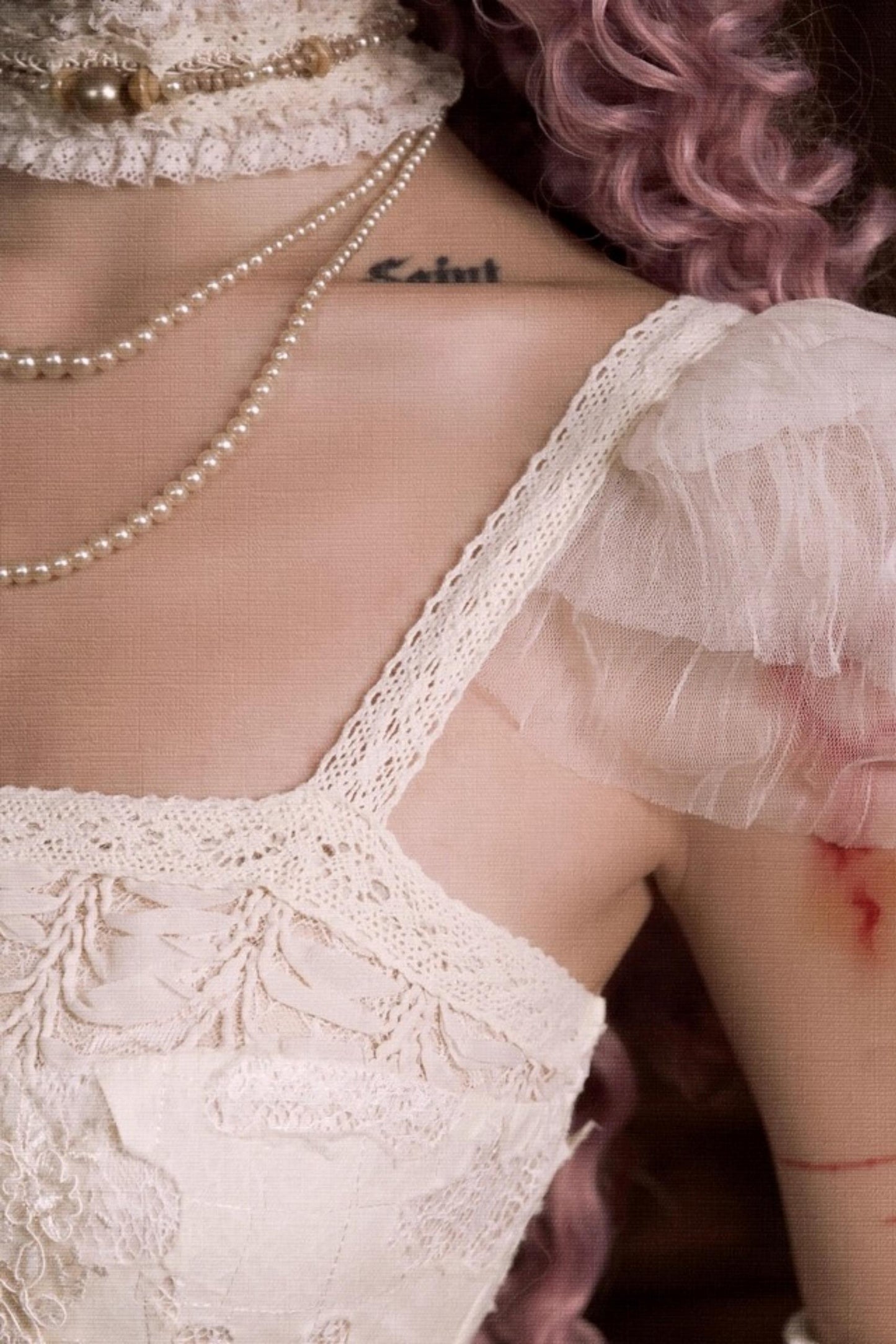 Love Heart Lace Slip Dress