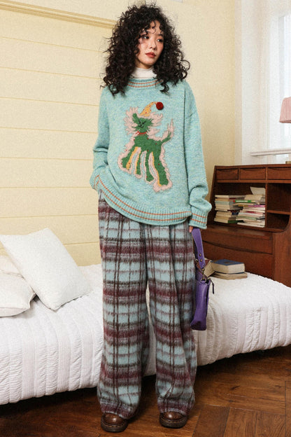 Lazy Mohair Knitted Pullover Top