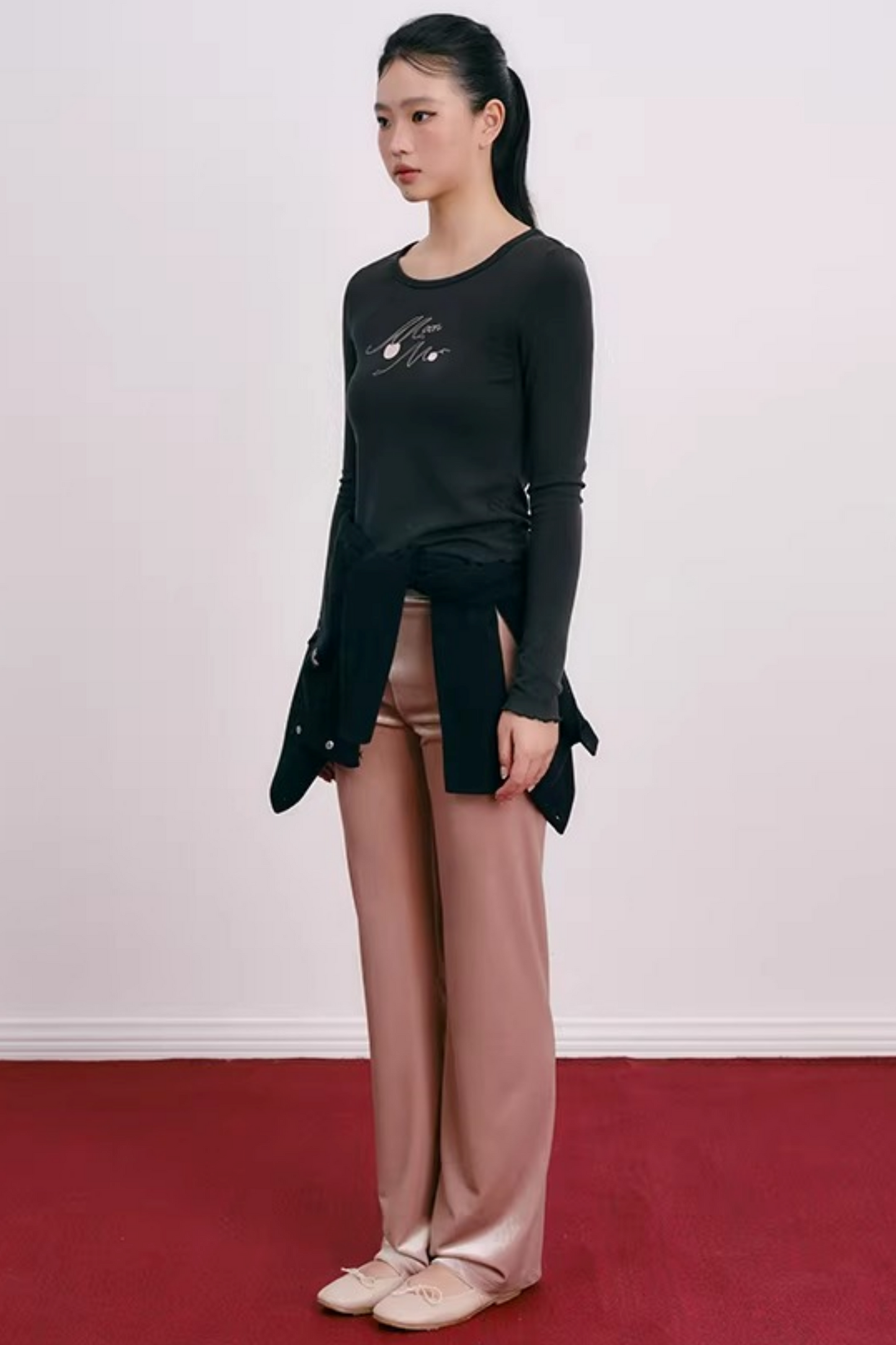 Velvet Embroidered Sweatshirt Set-Up