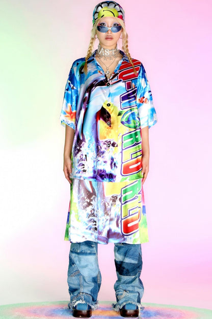 Hawaiian Art Silk Shirt