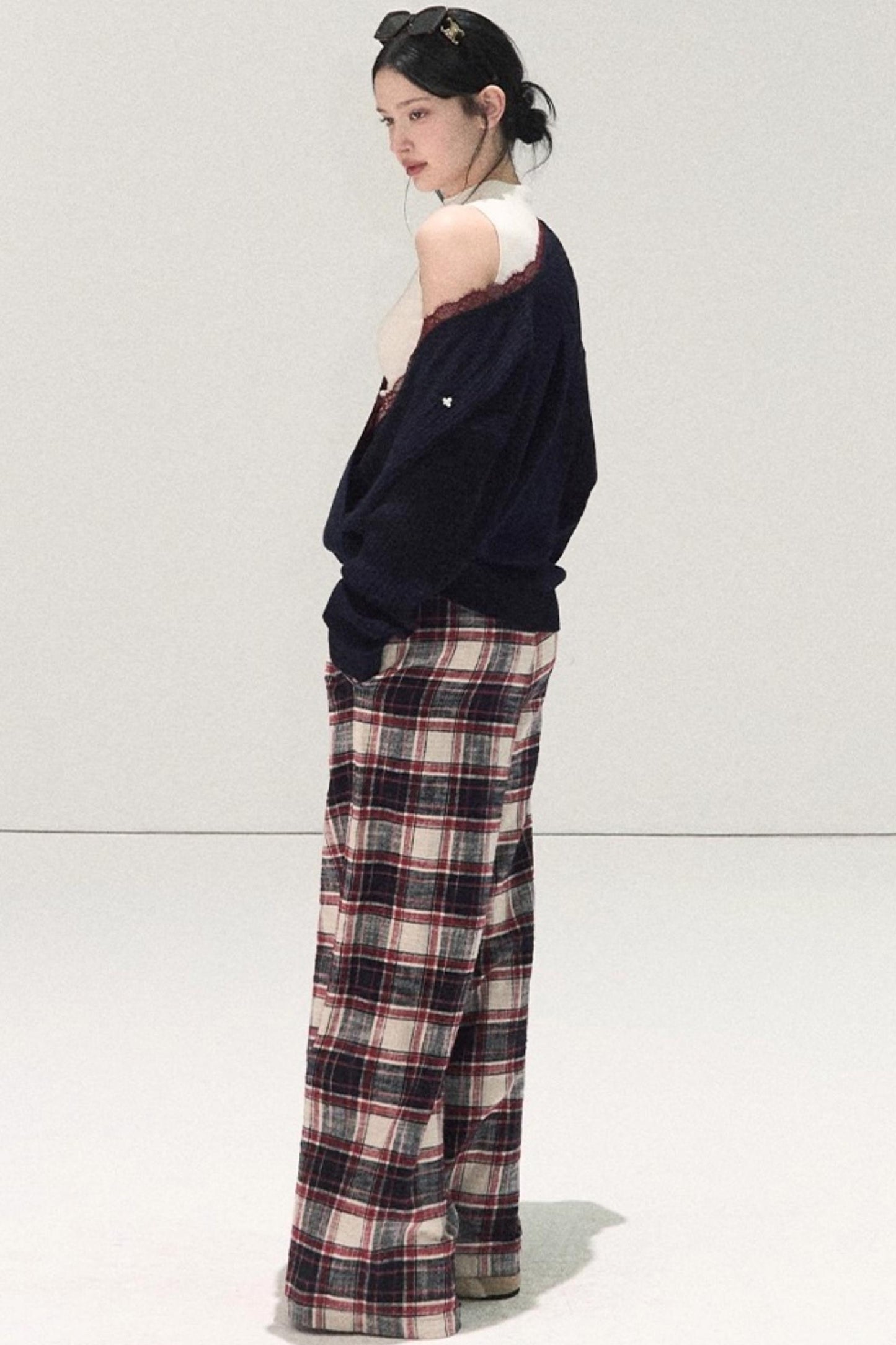 Pure Cotton Plaid Winter Pants