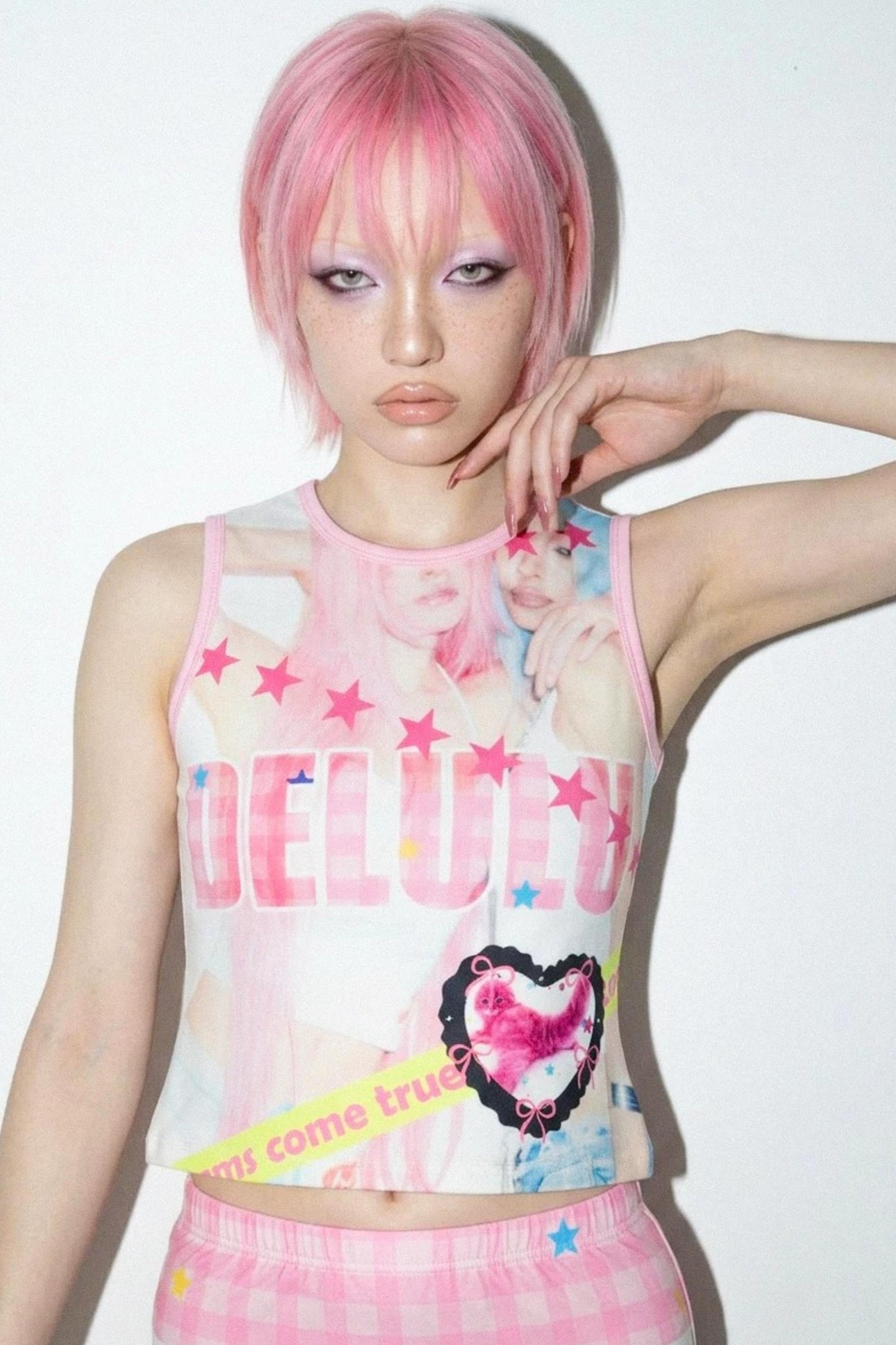 Amerikanisches Y2K-Tanktop mit Print