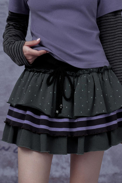 Purple Polka Dot Cake Skirt