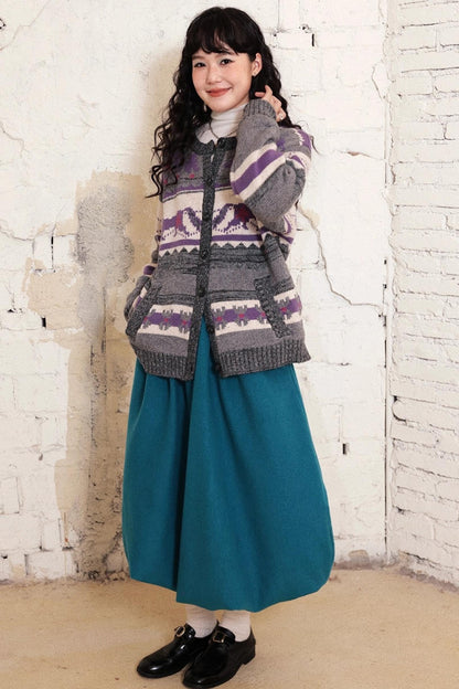 Fair Isle Retro Knit Sweater