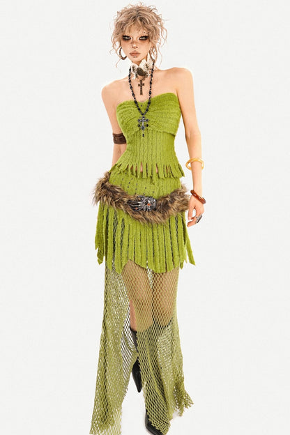 Plush Mesh Skirt Set-Up