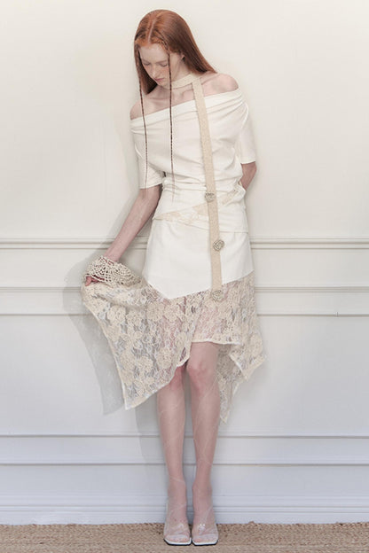 Asymmetrical Lace Top