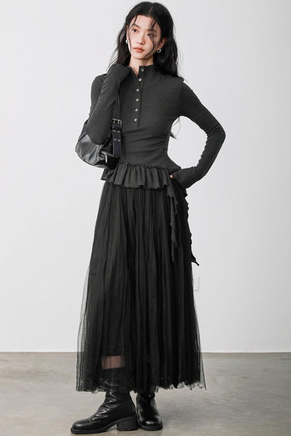 Flowing Cloud Gauze Skirt