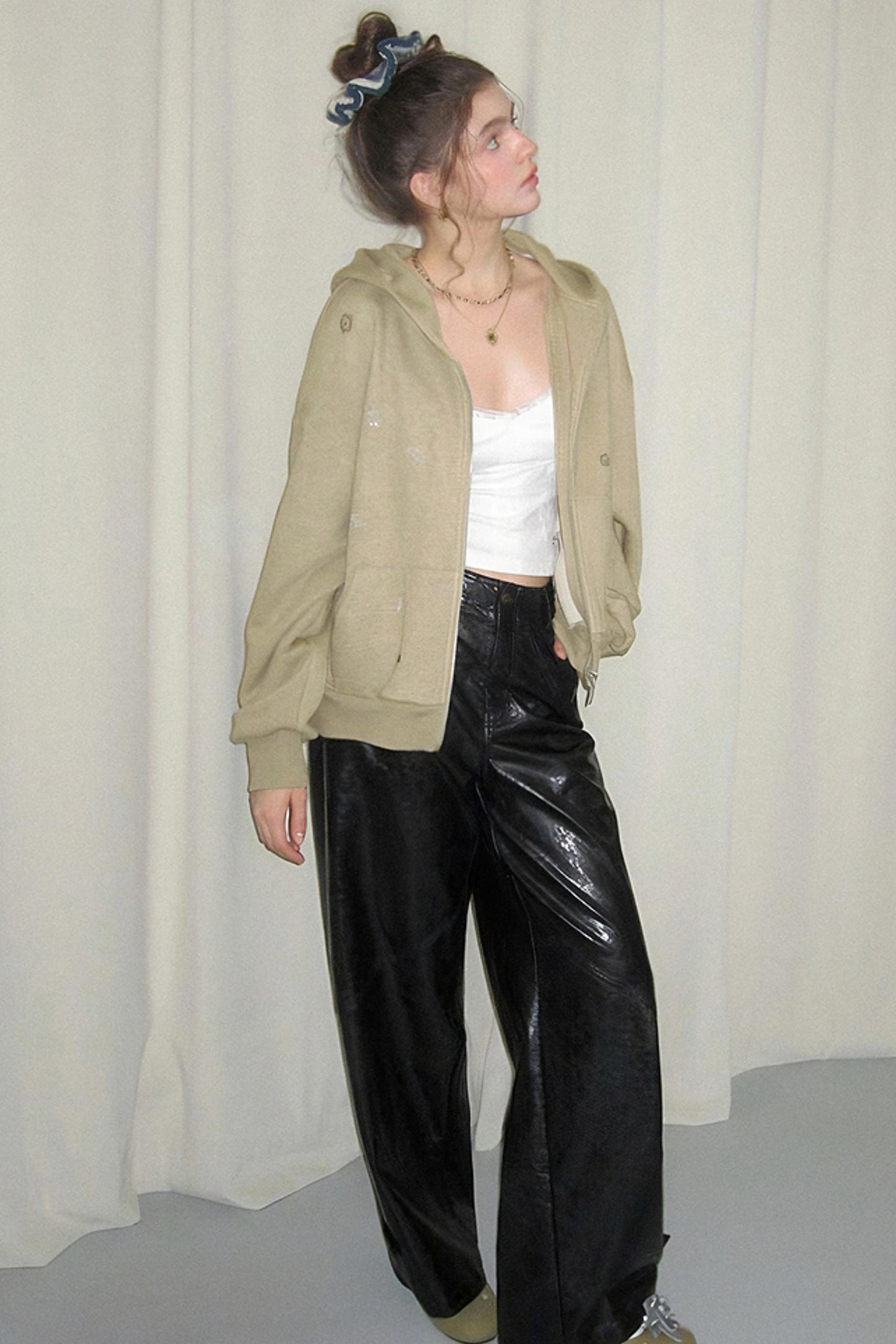 Light Green Hooded Sweatshirt