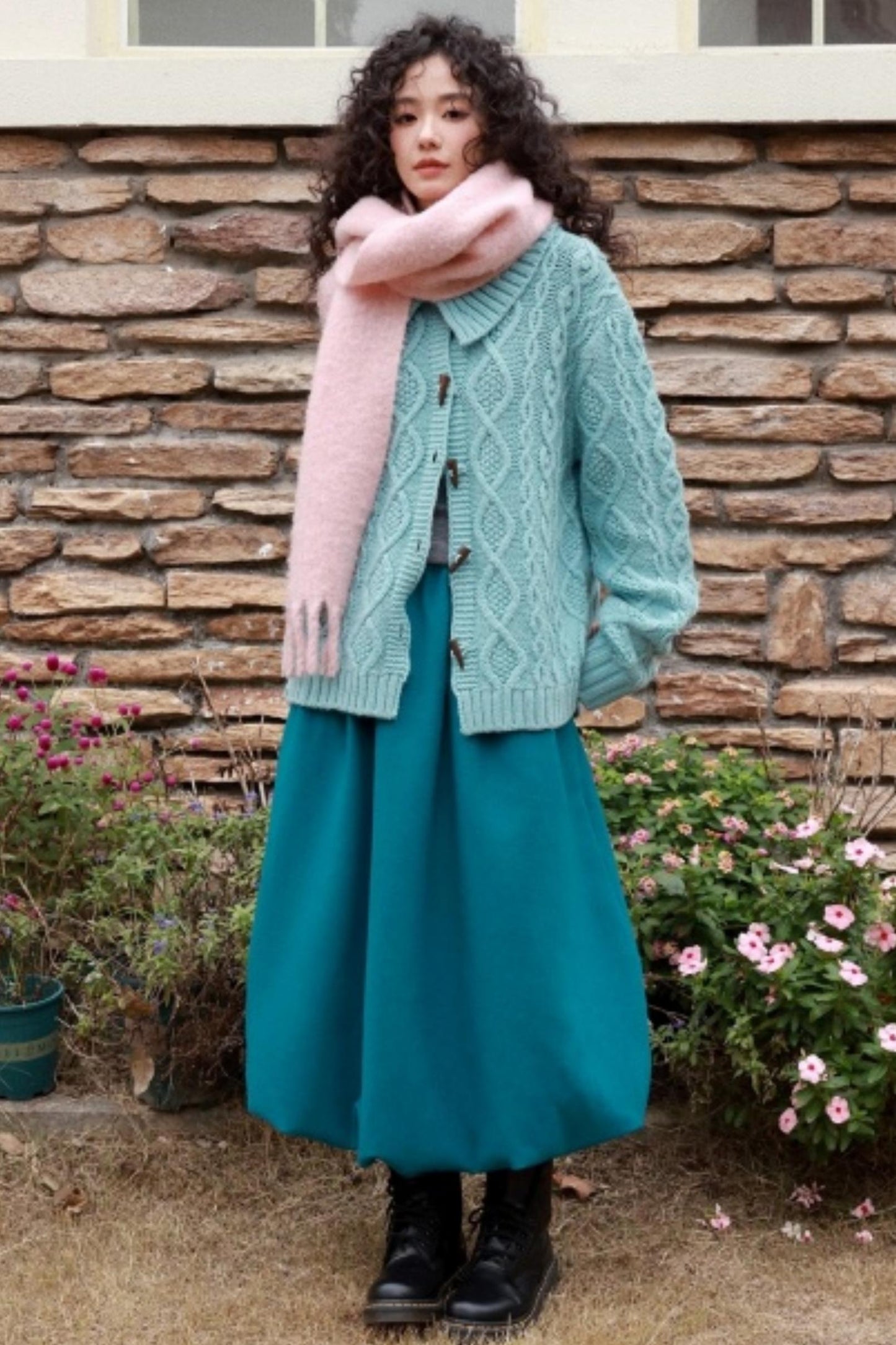 Velvet Knit Midi Skirt