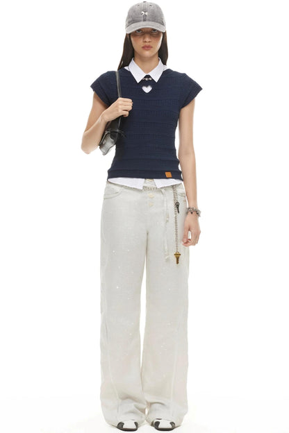 Tencel Linen Straight-Leg Pants
