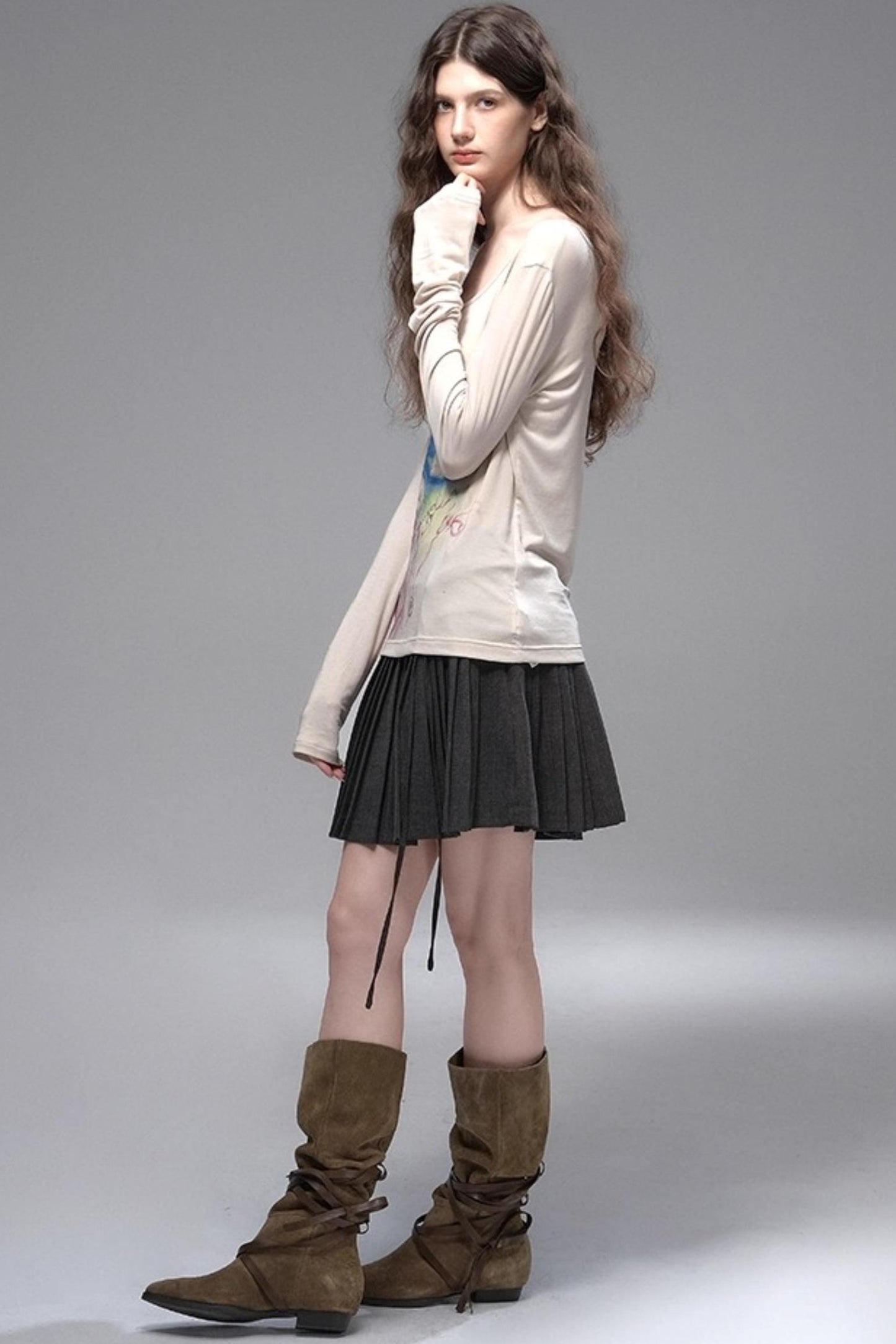 Sand Rose Large Neckline Sunscreen T-Shirt