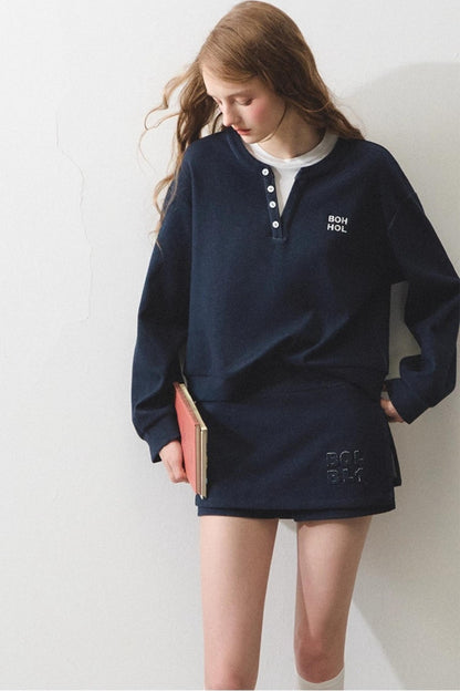 Mint Vintage Doppellagiges Sweatshirt