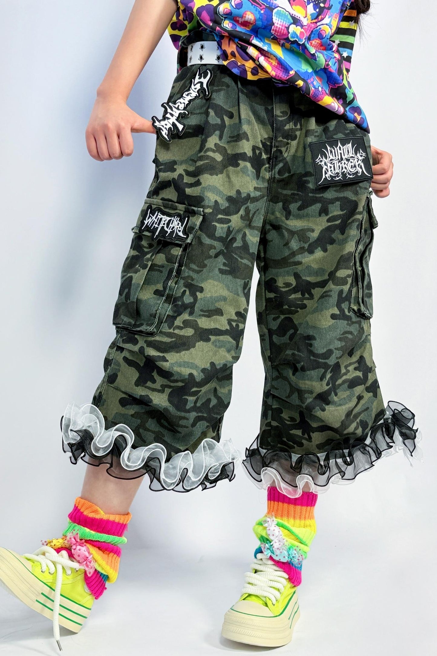 Dopamine Rainbow Stripe Leg Sleeve Sock