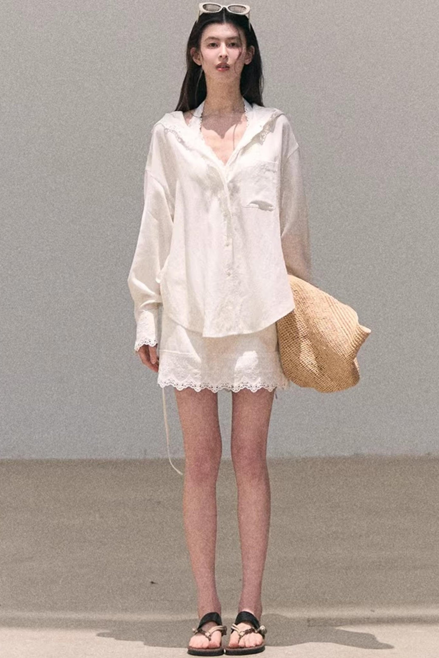 Lace-Trimmed Halter Neck Camisole