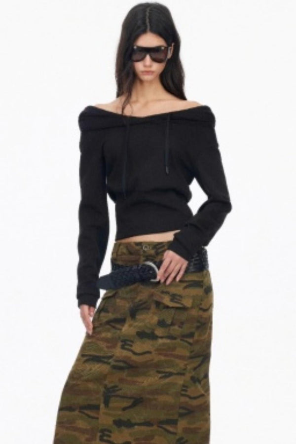 Slim One Shoulder Hoodie