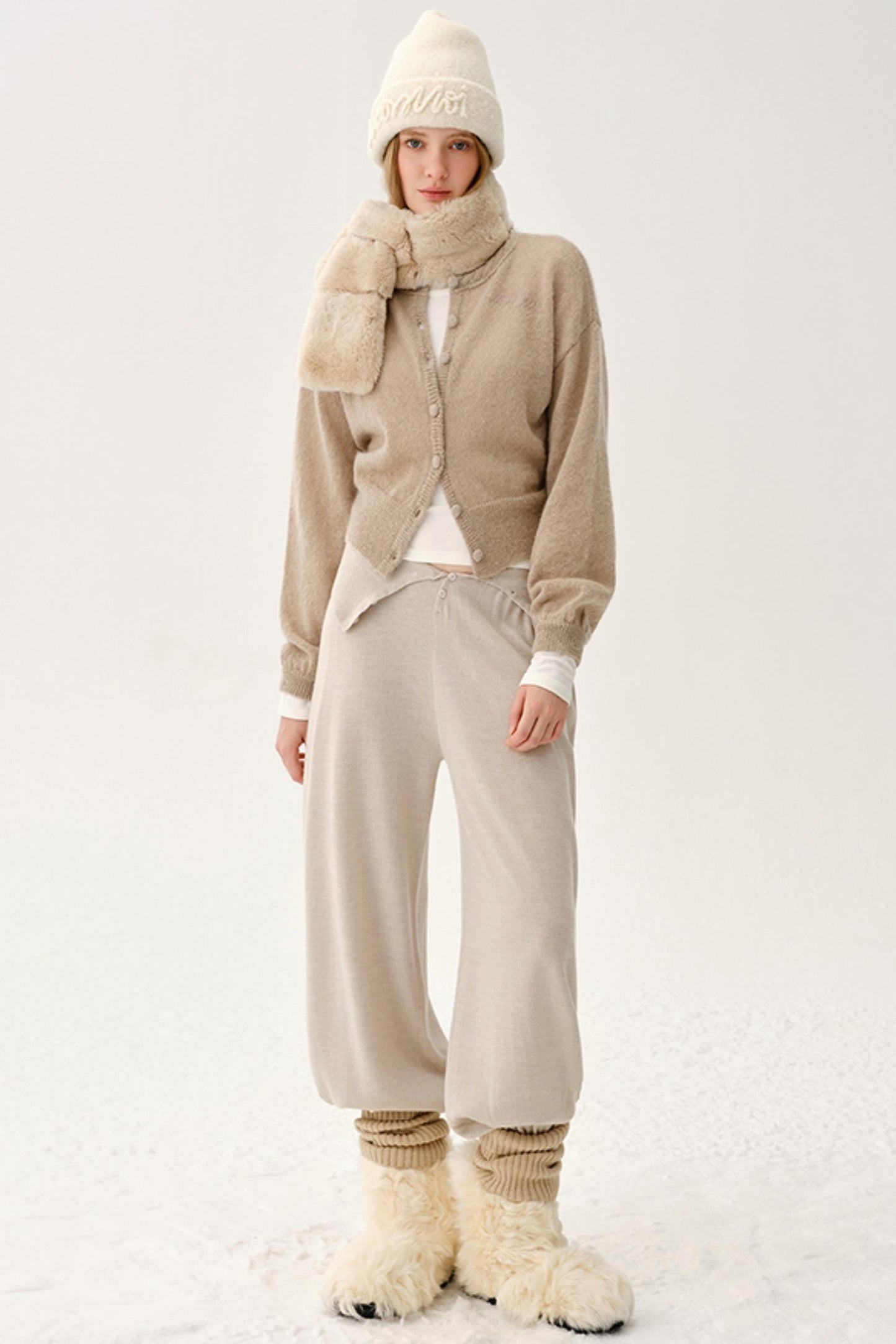 Alpaca Wool Embroidered Cardigan