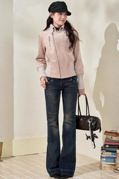 Blue Vintage Slim Denim Trousers